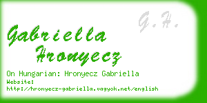 gabriella hronyecz business card